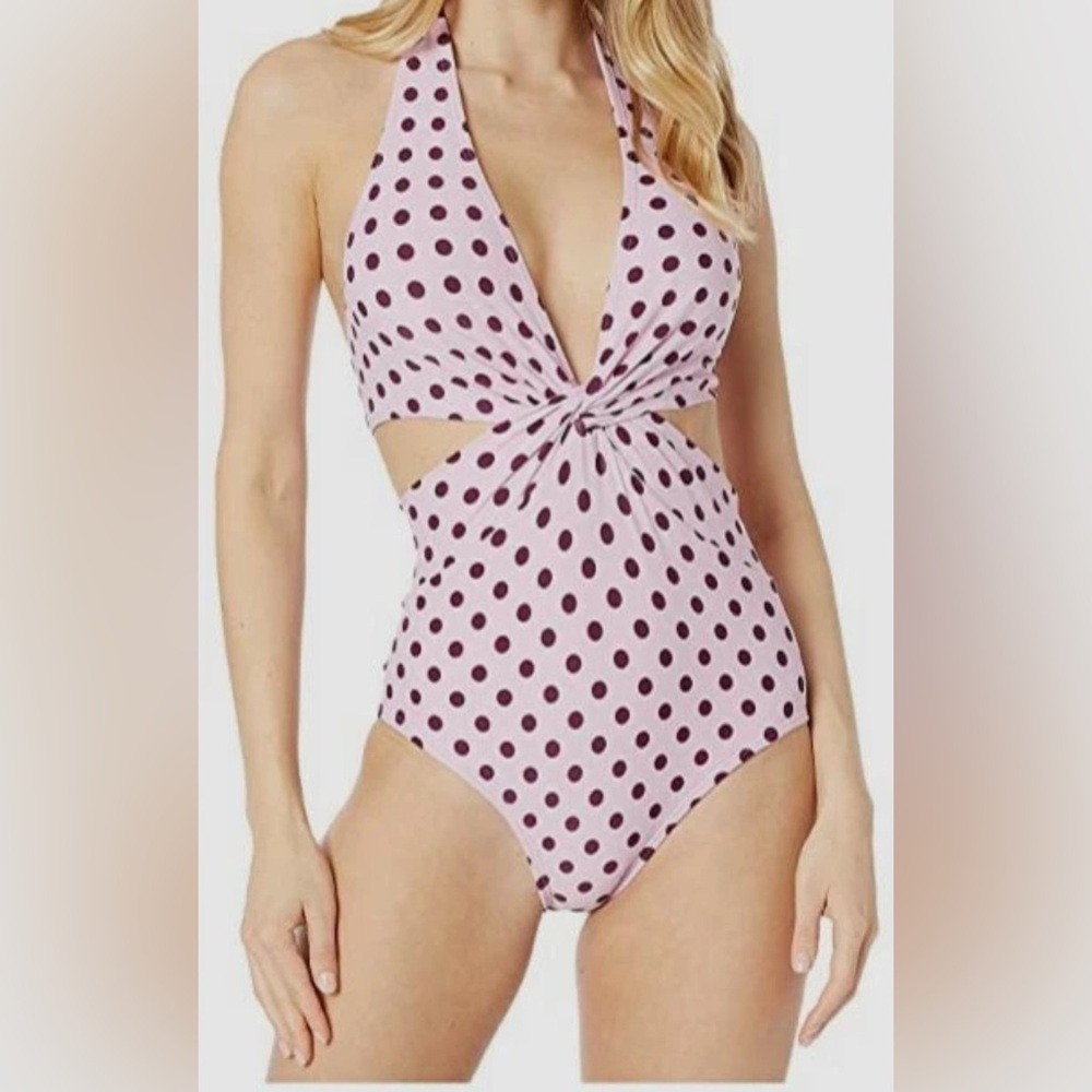 Kate Spade Polk a Dot One Piece Swimsuit NWT Small